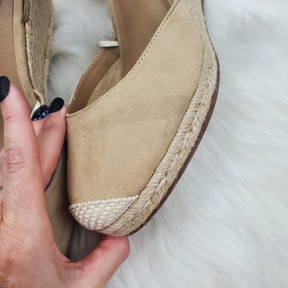 Loft Size 10 Womens Espadrille Wedge Ankle Strap Heels - Picture 9 of 9